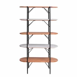 Etagère en bois d'acacia et marbre Scott