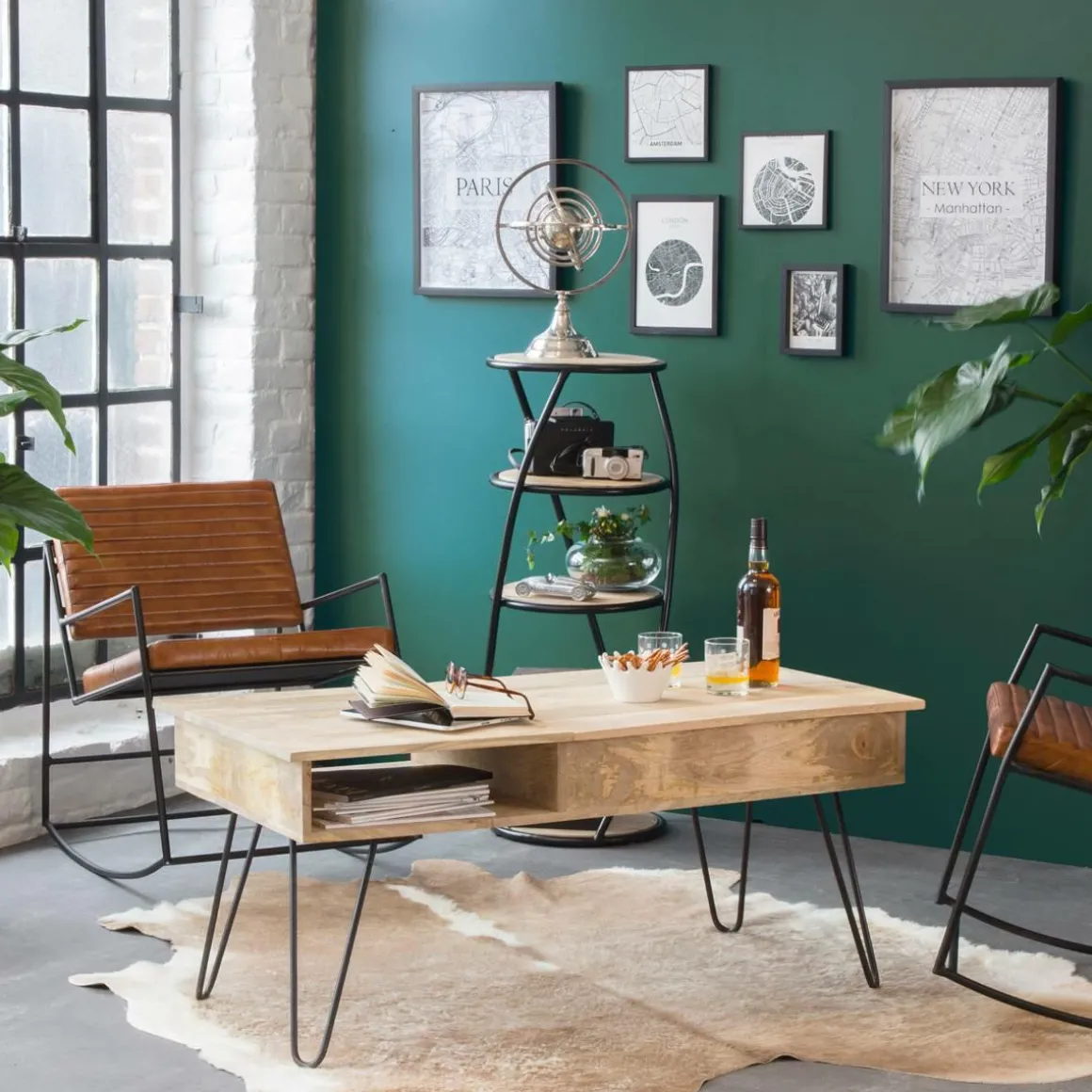 Etagère en bois de manguier Mykonos