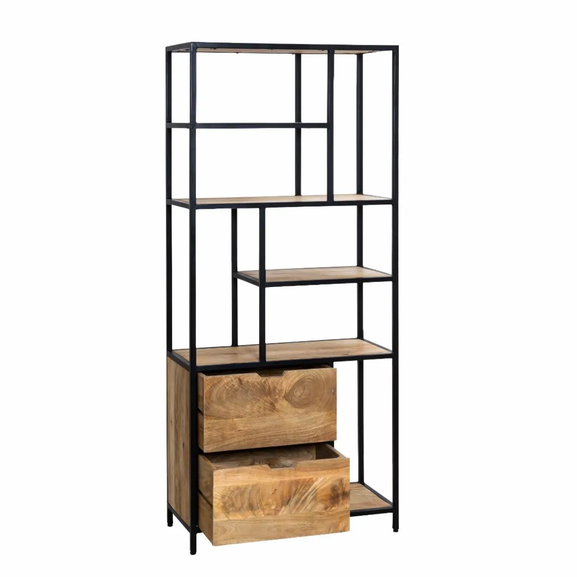 Etagère en bois de manguier et métal Maxence