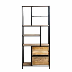 Etagère en bois de manguier et métal Maxence