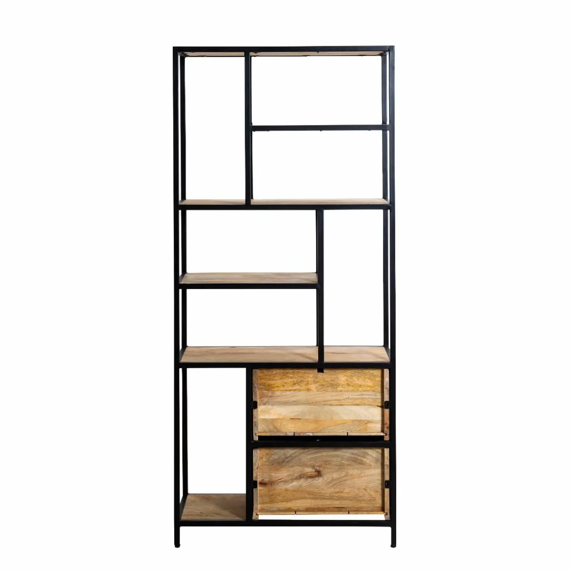 Etagère en bois de manguier et métal Maxence