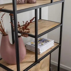 Etagère en bois de manguier et métal Maxence