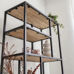 Etagère en bois de manguier et métal Maxence