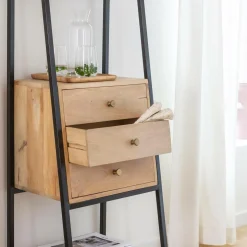 Etagère en bois de manguier et métal Mathieu