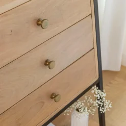 Etagère en bois de manguier et métal Mathieu