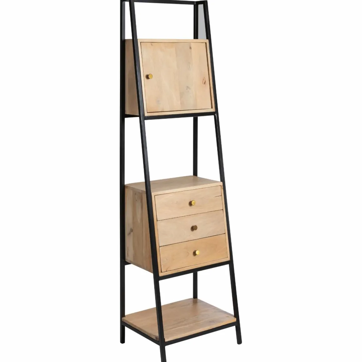 Etagère en bois de manguier et métal Mathieu