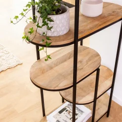 Etagère en bois de manguier et métal Owen