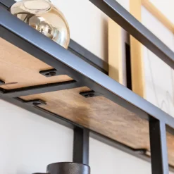 Etagère murale en bois de manguier et métal Jacynthe