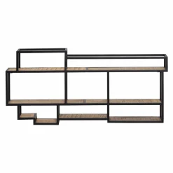 Etagère murale en bois de manguier et métal Jacynthe