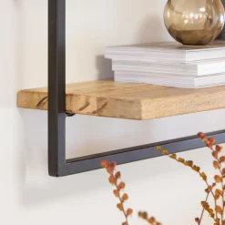 Etagère murale en bois de manguier grand modèle Joie