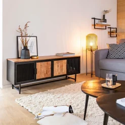 Etagère murale en bois de manguier grand modèle Joie