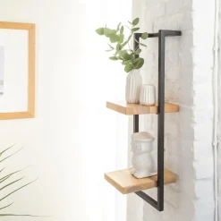Etagère murale haute en bois de manguier Joie