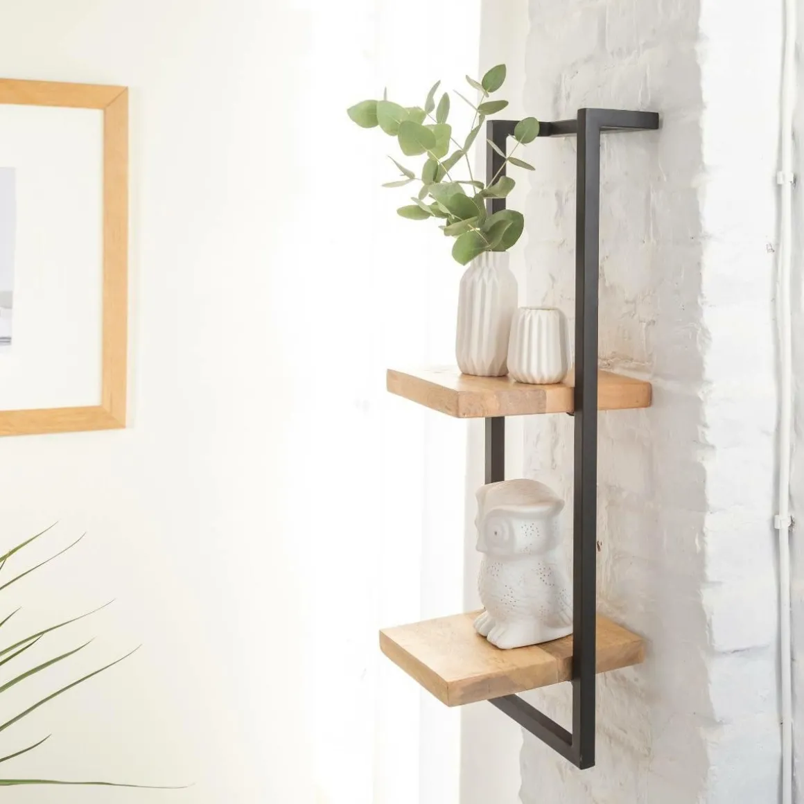 Etagère murale haute en bois de manguier Joie