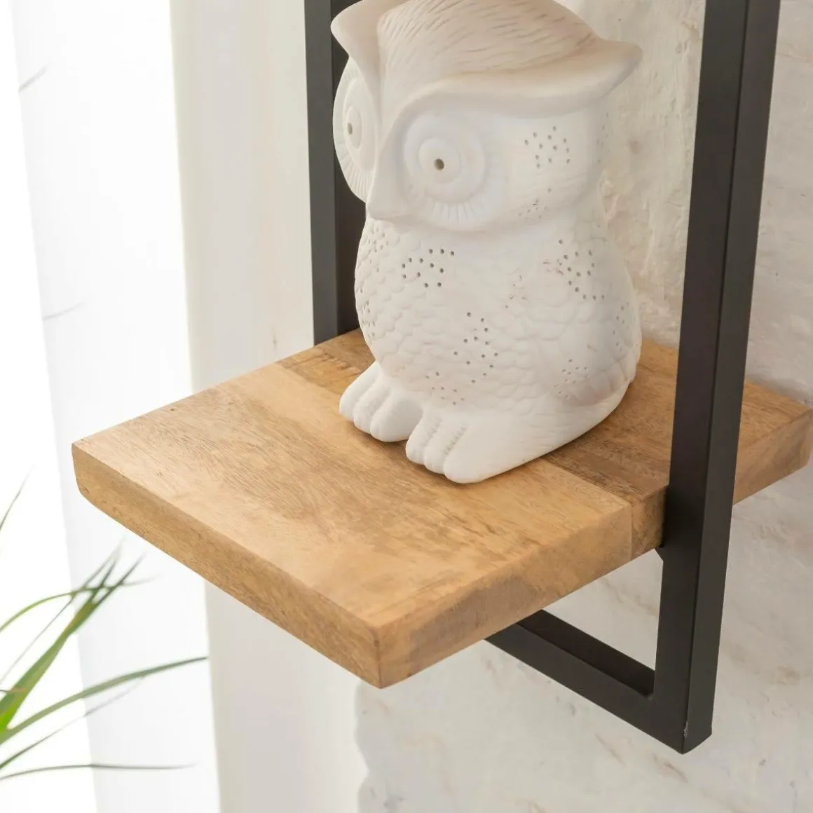 Etagère murale haute en bois de manguier Joie