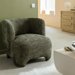 Fauteuil arrondi en tissu Norton