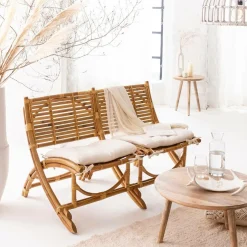 Fauteuil cinéma en rotin 2 places Mayeul