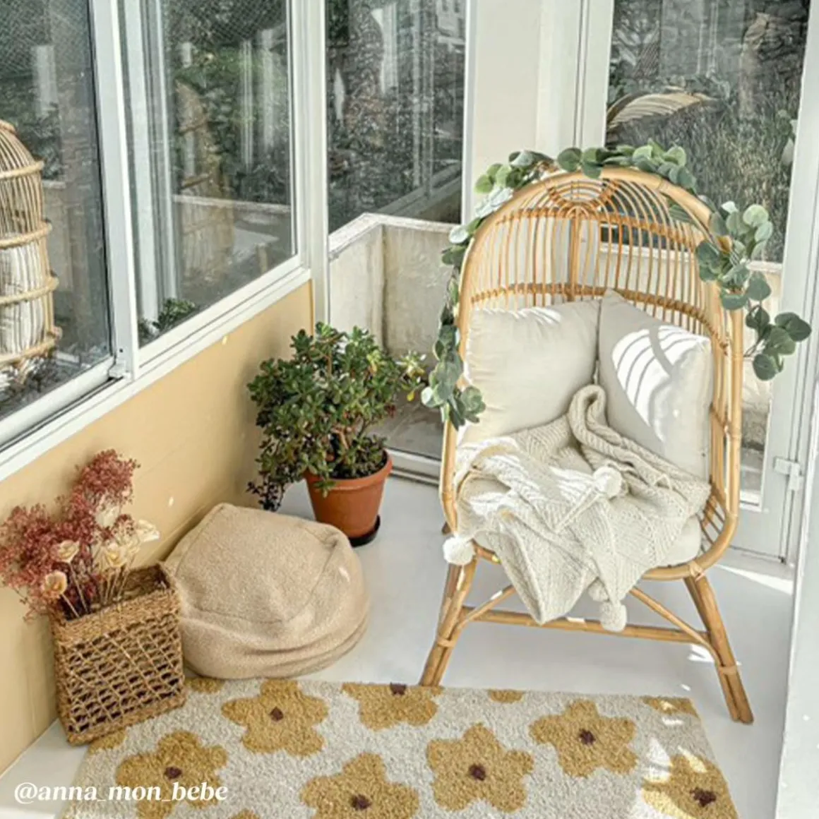 Fauteuil confort haut en rotin Rattan