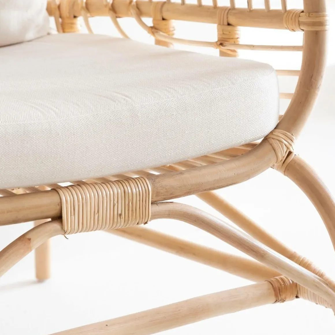 Fauteuil confort haut en rotin Rattan