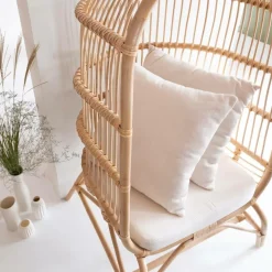 Fauteuil confort haut en rotin Rattan