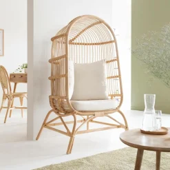 Fauteuil confort haut en rotin Rattan