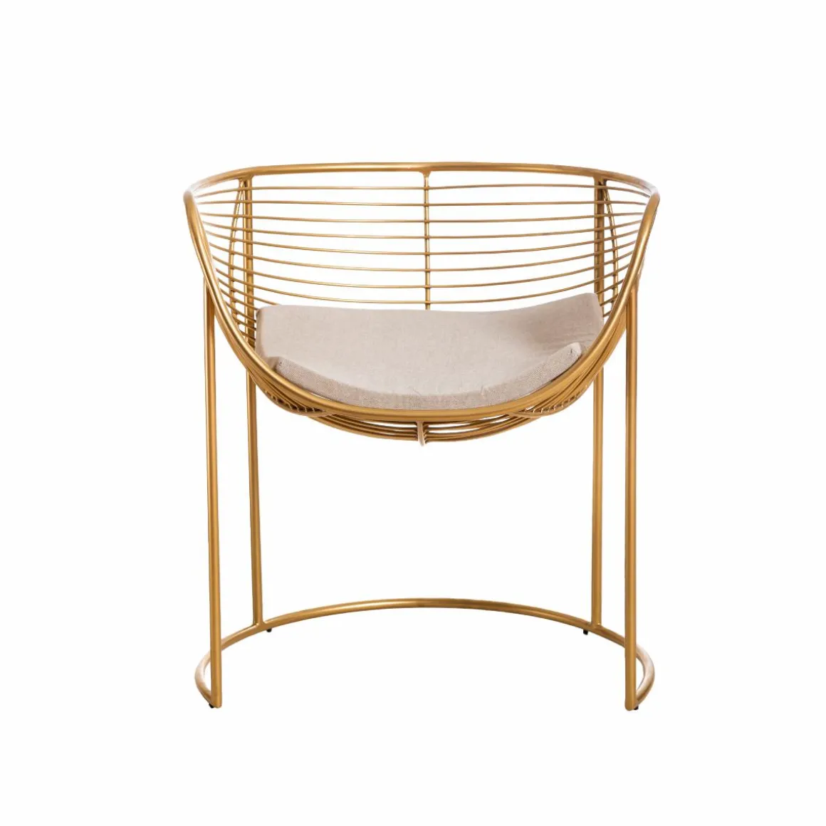 Fauteuil design en métal doré Augustus