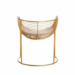 Fauteuil design en métal doré Augustus