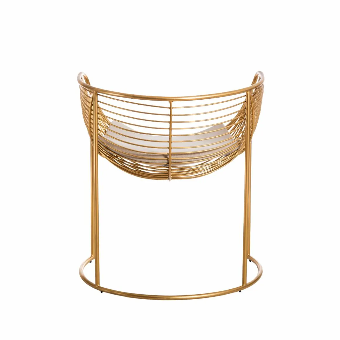 Fauteuil design en métal doré Augustus