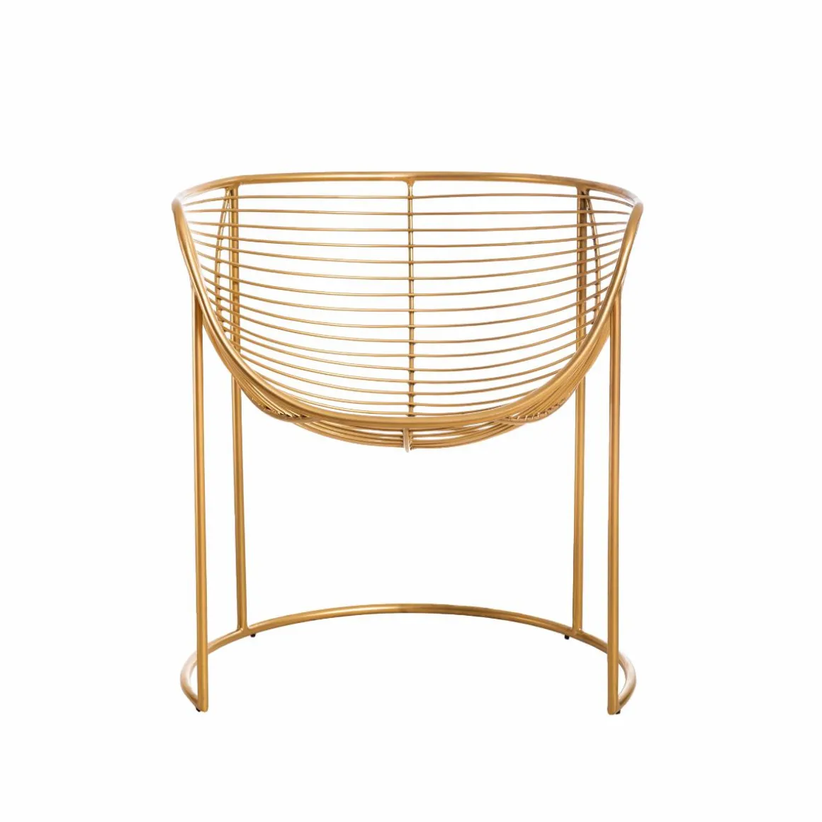 Fauteuil design en métal doré Augustus