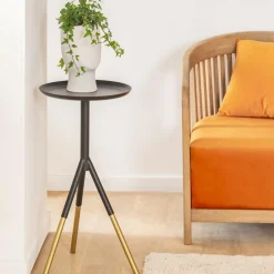 Fauteuil en bois de manguier et velours Térence