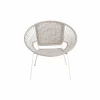 Fauteuil en corde de coton blanc Bélize