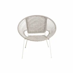 Fauteuil en corde de coton blanc Bélize