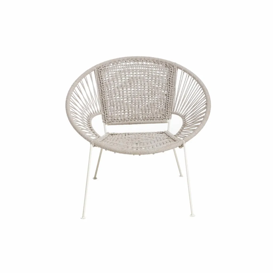 Fauteuil en corde de coton blanc Bélize