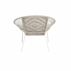 Fauteuil en corde de coton blanc Bélize