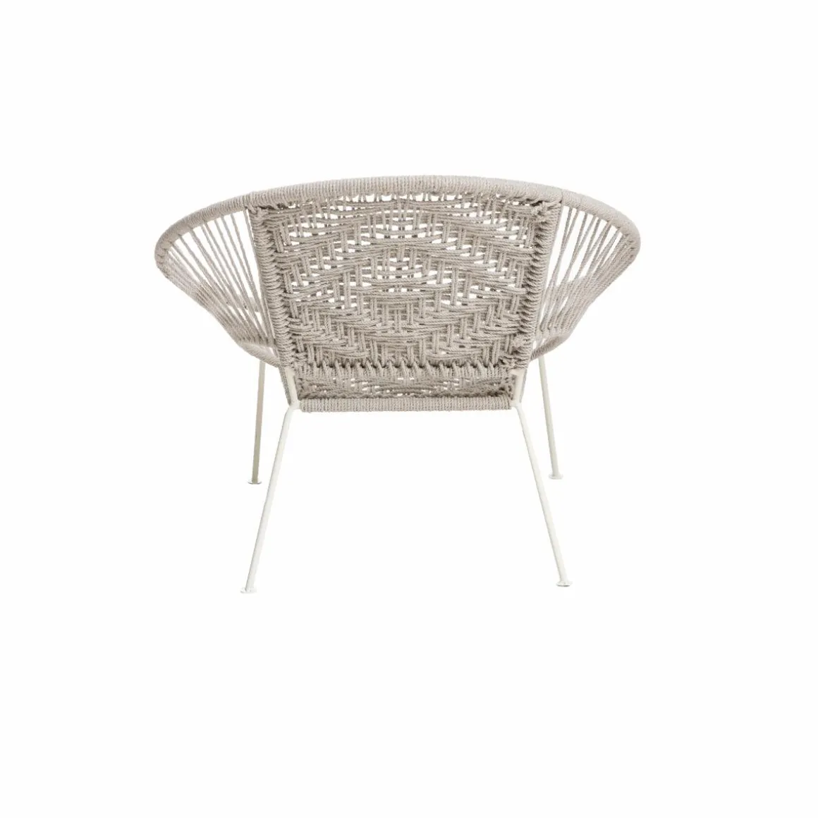 Fauteuil en corde de coton blanc Bélize