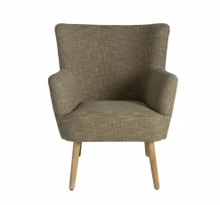 Fauteuil en coton kaki Castille