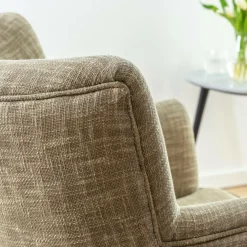 Fauteuil en coton kaki Castille