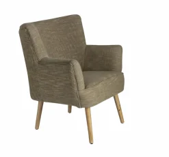 Fauteuil en coton kaki Castille