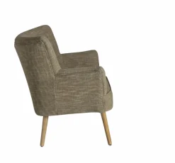 Fauteuil en coton kaki Castille