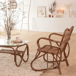 Fauteuil en rotin arrondi Rattan