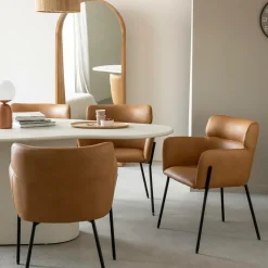 Fauteuil en simili-cuir Valentin (lot de 2)