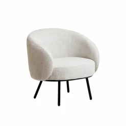 Fauteuil en tissu bouclette confort Orenzo