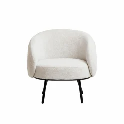Fauteuil en tissu bouclette confort Orenzo