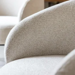 Fauteuil en tissu bouclette confort Orenzo