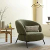Fauteuil en tissu bouclette Aaron