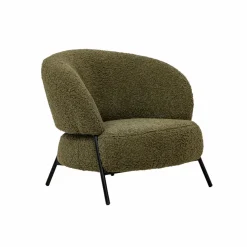 Fauteuil en tissu bouclette Aaron