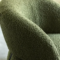 Fauteuil en tissu bouclette Aaron