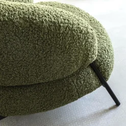 Fauteuil en tissu bouclette Aaron