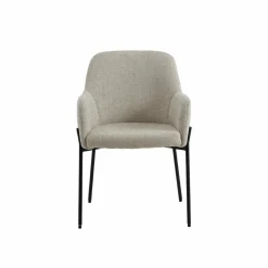 Fauteuil en tissu écru Aëlys (lot de 2)