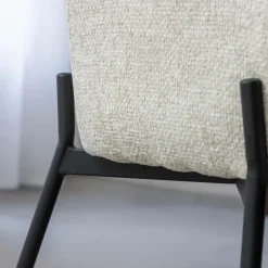 Fauteuil en tissu écru Aëlys (lot de 2)