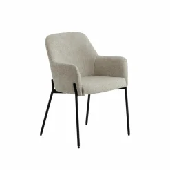 Fauteuil en tissu écru Aëlys (lot de 2)